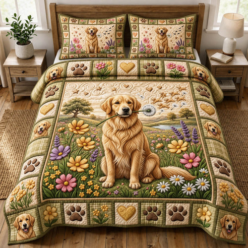 Dog Lover 3-Piece Quilted Bedding Set