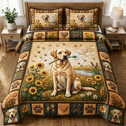 Dog Lover 3-Piece Quilted Bedding Set