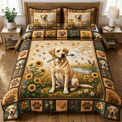 Dog Lover 3-Piece Quilted Bedding Set GFTONMU2523