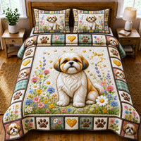 Dog Lover 3-Piece Quilted Bedding Set GFTONMU2527