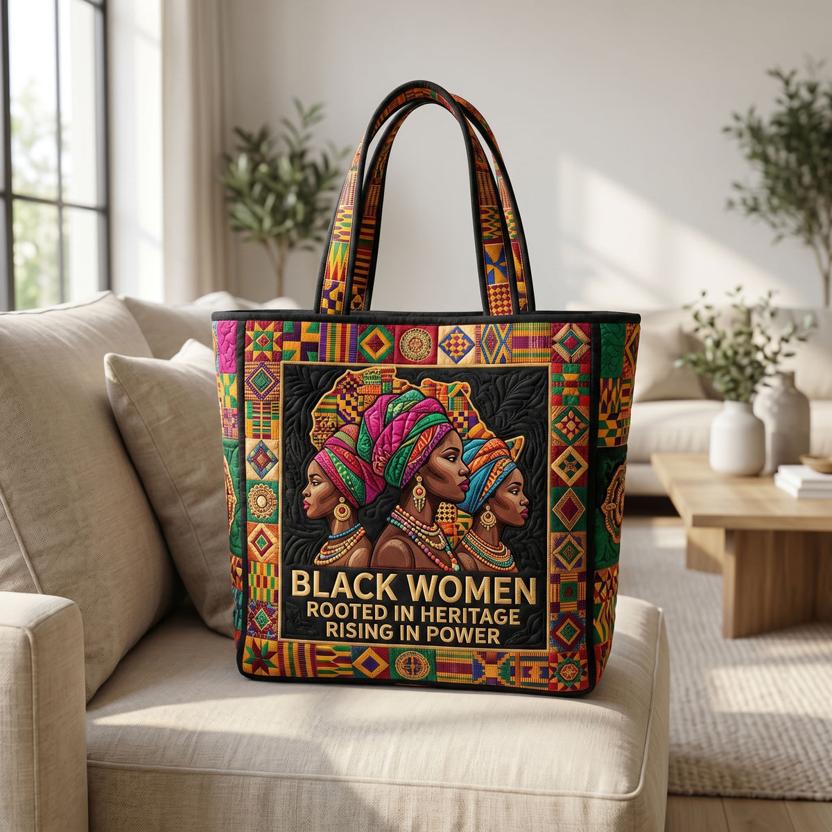 Juneteenth Pride Quilted Tote Bag GFTONMU257