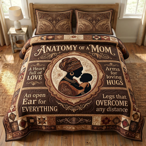 Melanin Queen 3-Piece Quilted Bedding Set GFTONMU264