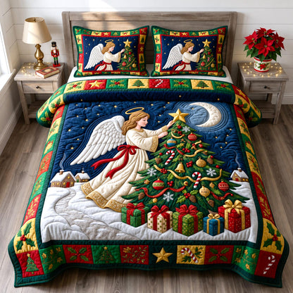 Christmas Angel 3-Piece Quilted Bedding Set GFTONMU2641