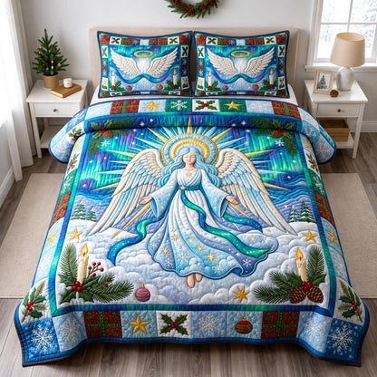 Christmas Angel 3-Piece Quilted Bedding Set GFTONMU2646