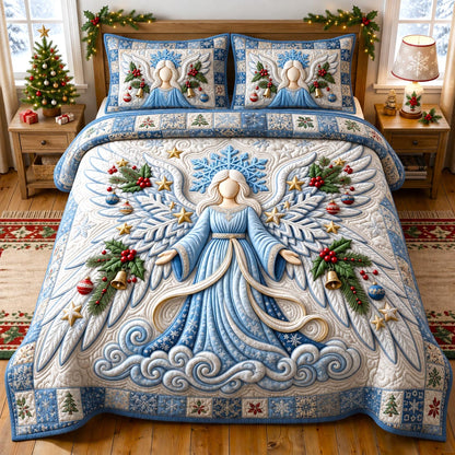 Christmas Angel 3-Piece Quilted Bedding Set GFTONMU2647