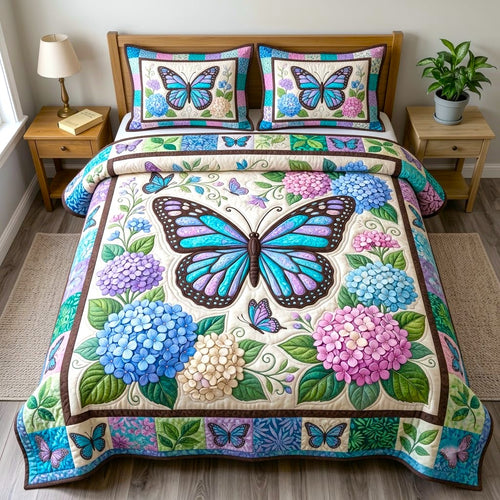 Butterfly Garden 3-Piece Quilted Bedding Set GFTONMU2675