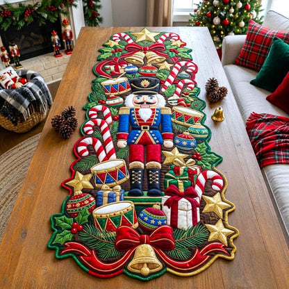 Christmas Spirit Custom Shape Quilted Table Runner GFTONMU2723