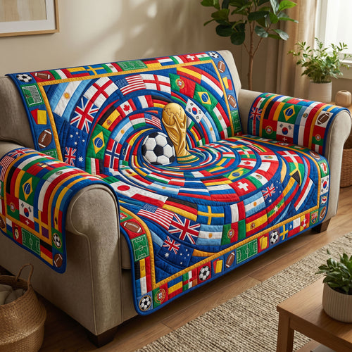 World Cup Quilted Sofa Cover GFTONMU273