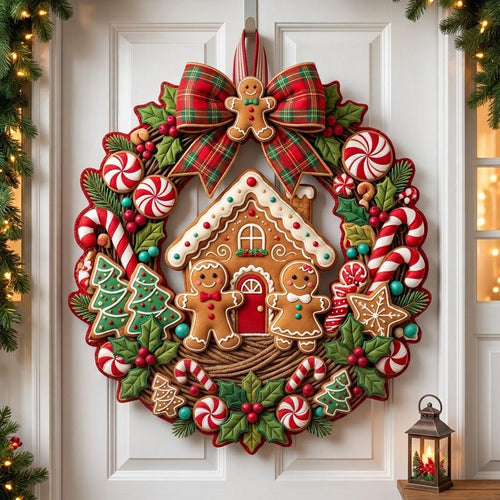 Christmas Spirit Custom Shape Quilted Door Hanger GFTONMU2739