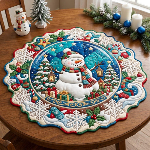 Christmas Spirit Custom Shape Quilted Table Topper GFTONMU2746