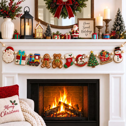 Christmas Spirit Custom Shape Quilted Garland GFTONMU2751