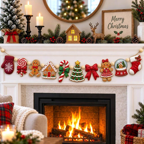 Christmas Spirit Custom Shape Quilted Garland GFTONMU2755
