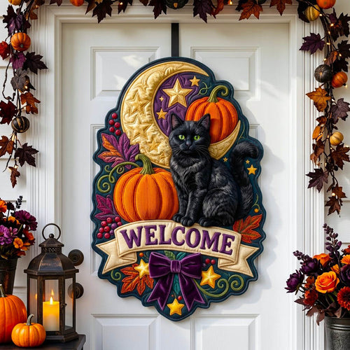 Haunted Halloween Custom Shape Quilted Door Hanger GFTONMU2758