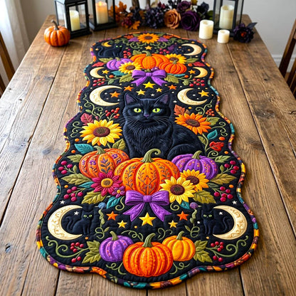 Haunted Halloween Custom Shape Quilted Table Runner GFTONMU2764