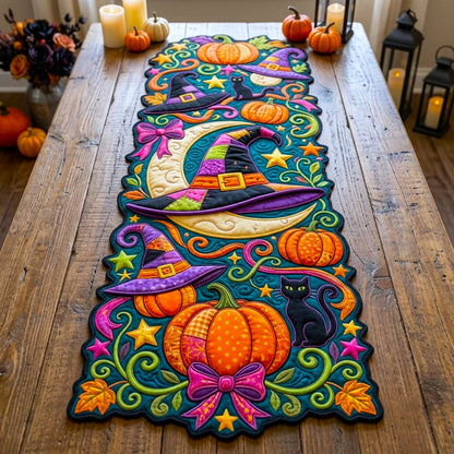 Haunted Halloween Custom Shape Quilted Table Runner GFTONMU2767