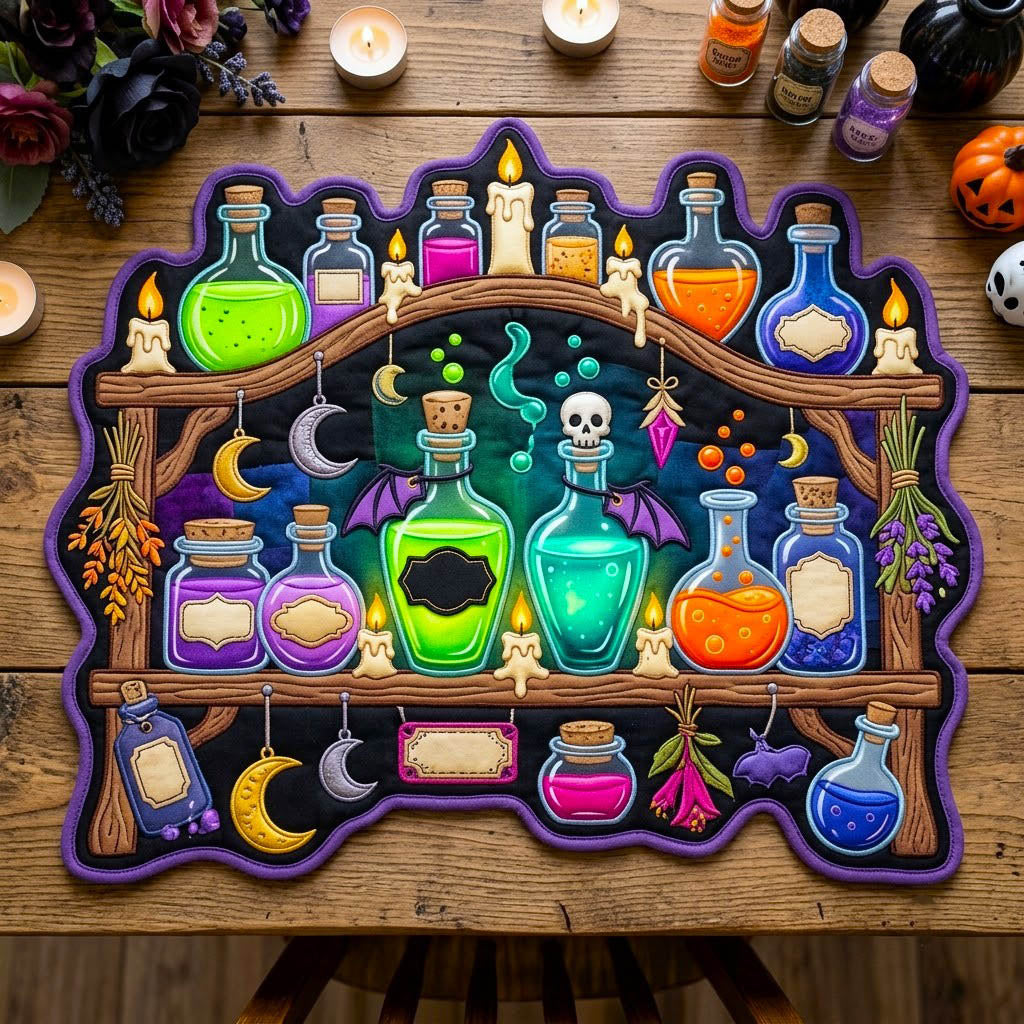 Haunted Halloween Custom Shape Quilted Placemat GFTONMU2768