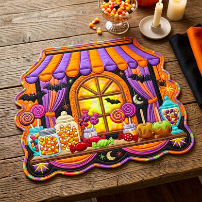 Haunted Halloween Custom Shape Quilted Placemat GFTONMU2770