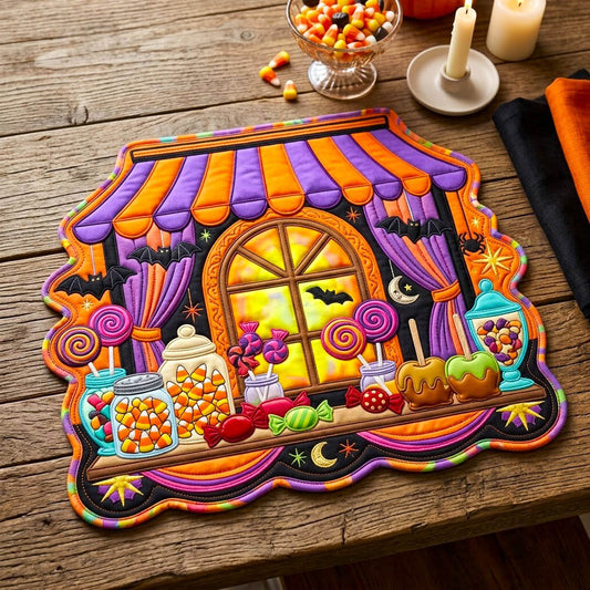 Haunted Halloween Custom Shape Quilted Placemat GFTONMU2770