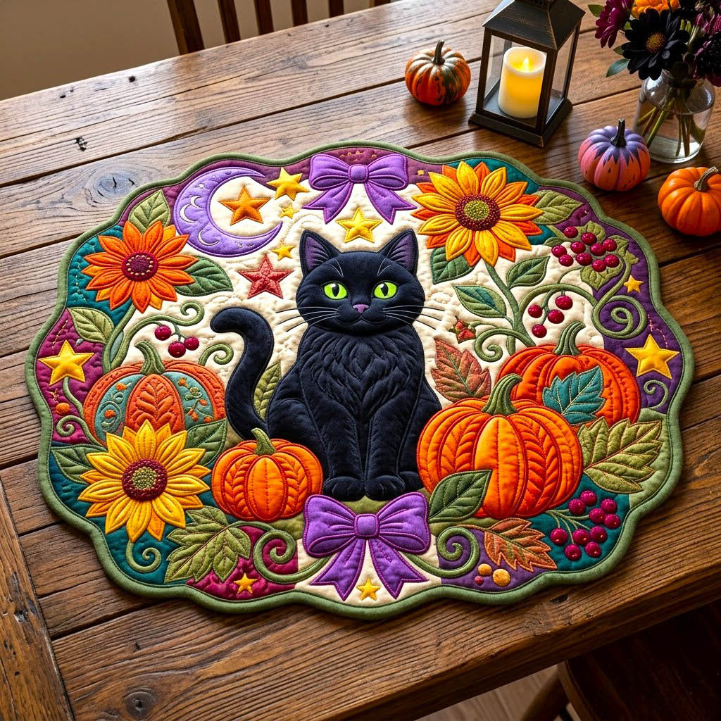 Haunted Halloween Custom Shape Quilted Placemat GFTONMU2772