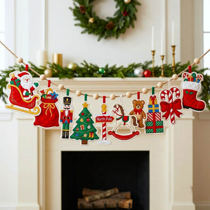 Christmas Spirit Custom Shape Quilted Garland GFTONMU2820
