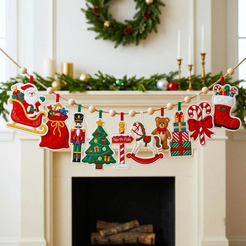 Christmas Spirit Custom Shape Quilted Garland GFTONMU2820