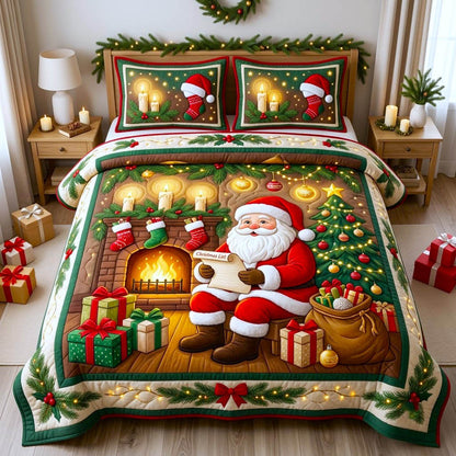 Christmas Spirit 3-Piece Quilted Bedding Set GFTONMU2865