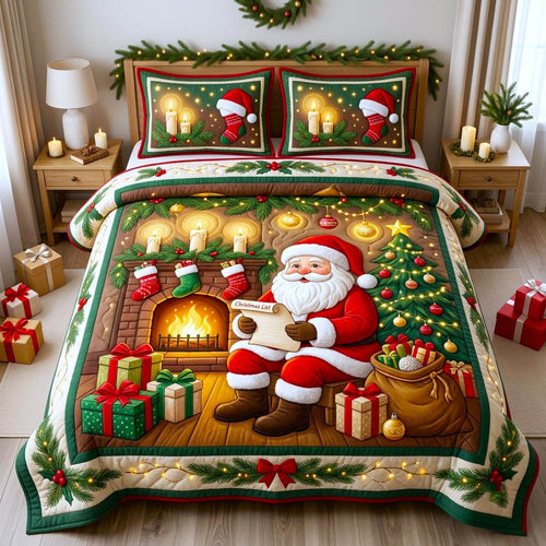 Christmas Spirit 3-Piece Quilted Bedding Set GFTONMU2865
