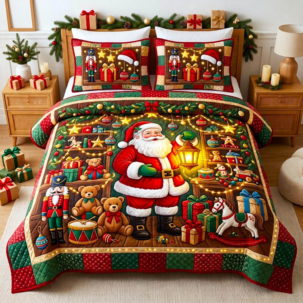Christmas Spirit 3-Piece Quilted Bedding Set GFTONMU2866