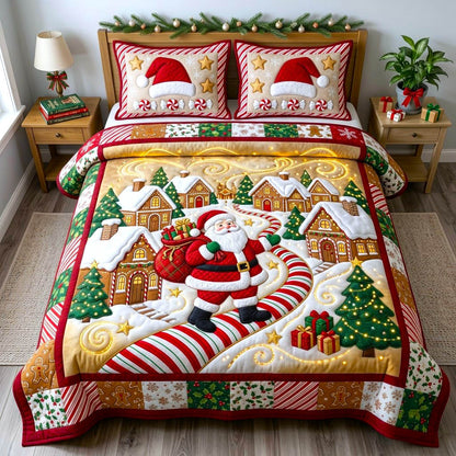 Christmas Spirit 3-Piece Quilted Bedding Set GFTONMU2867