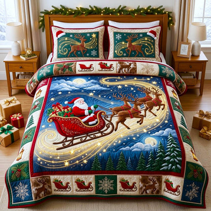 Christmas Spirit 3-Piece Quilted Bedding Set GFTONMU2869