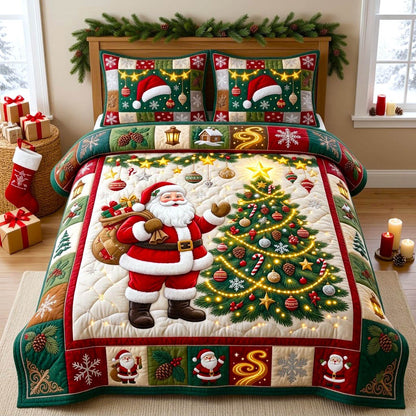 Christmas Spirit 3-Piece Quilted Bedding Set GFTONMU2871