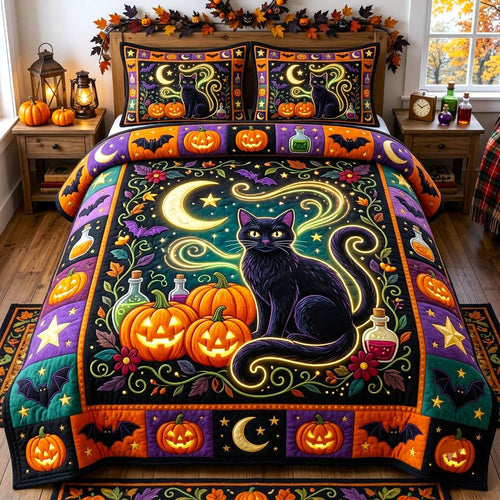 Haunted Halloween 3-Piece Quilted Bedding Set GFTONMU2877