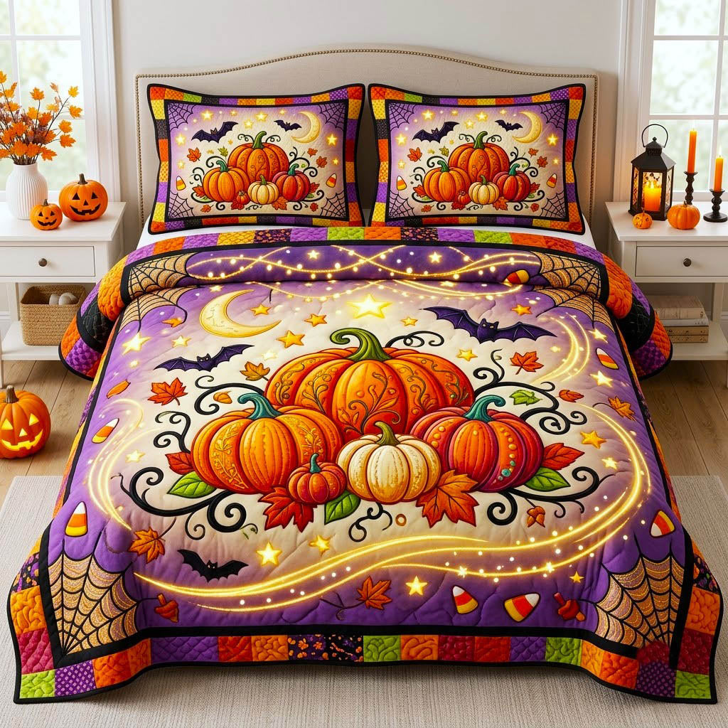 Haunted Halloween 3-Piece Quilted Bedding Set GFTONMU2878