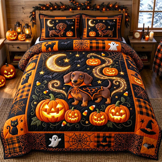 Dachshund Lover 3-Piece Quilted Bedding Set GFTONMU2908