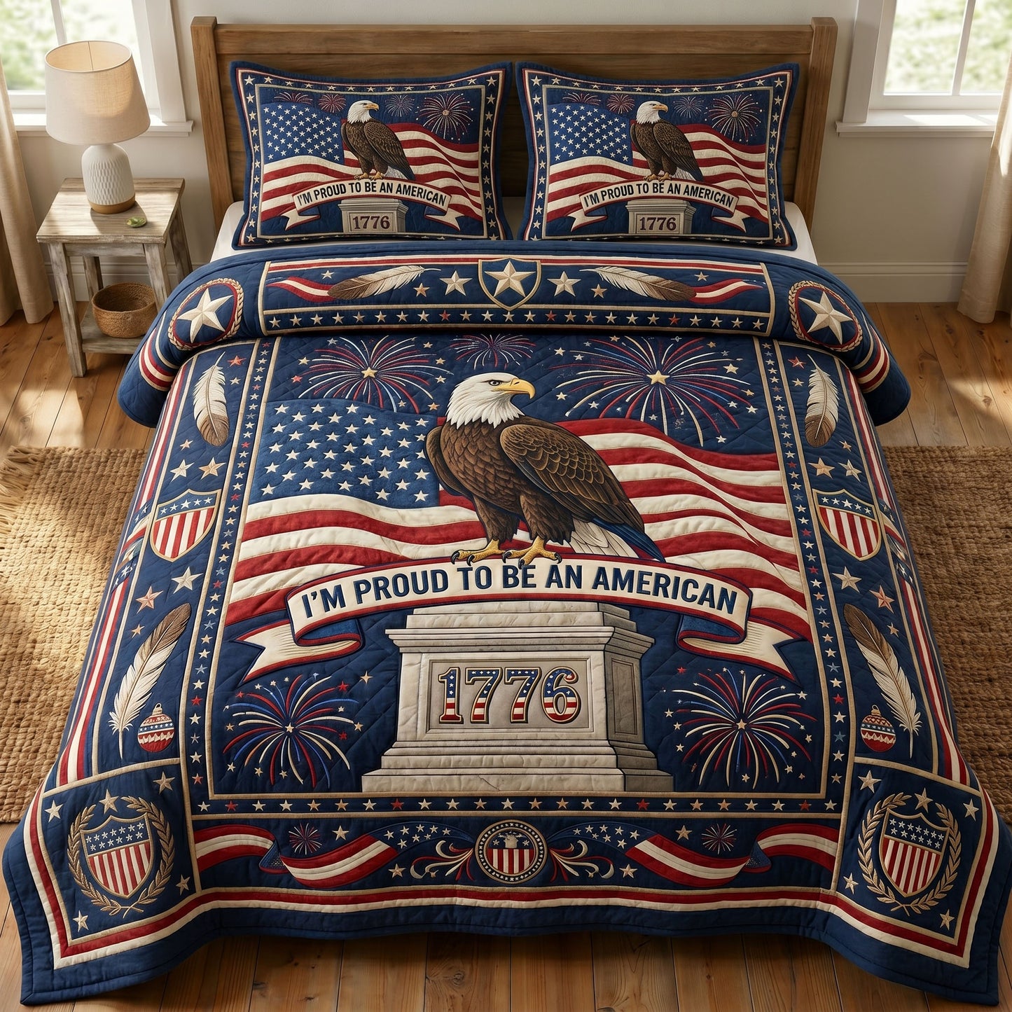 Heritage Patch 3-Quilted Bedding Set GFTONMU295