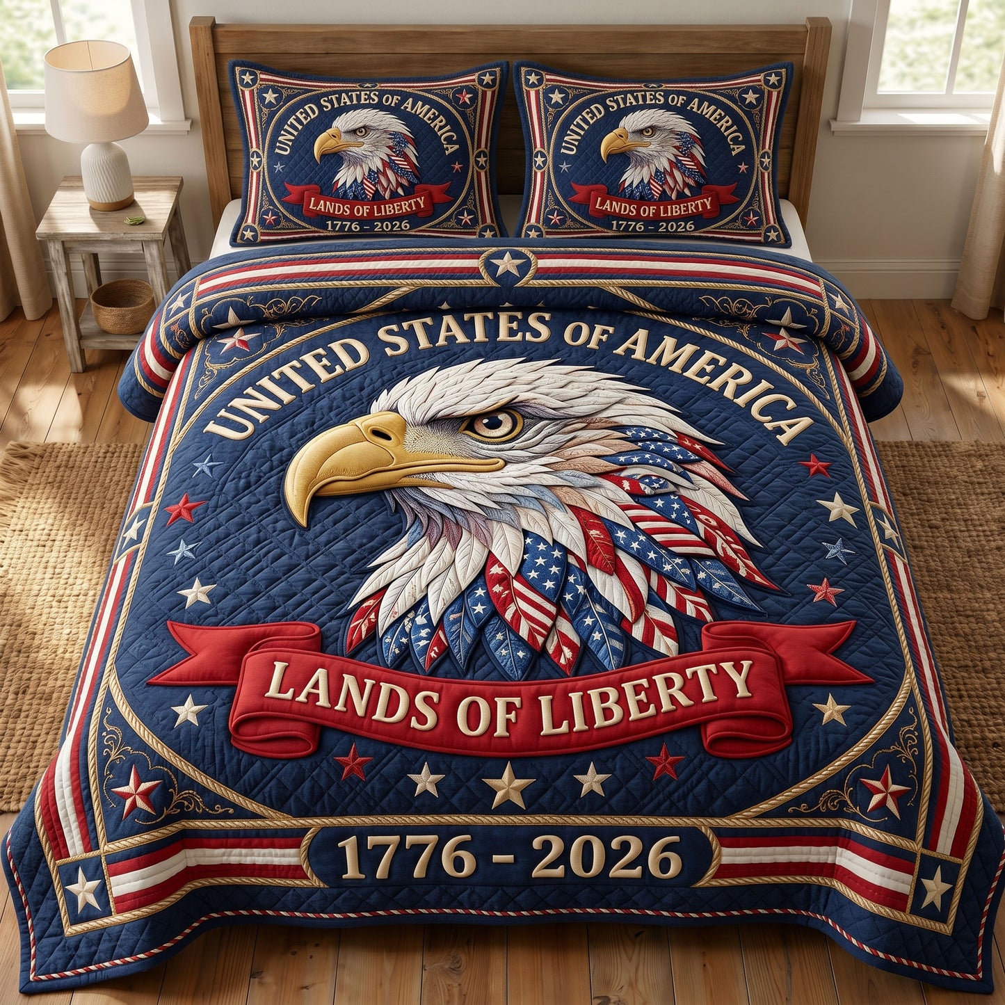 Heritage Patch 3-Quilted Bedding Set GFTONMU297