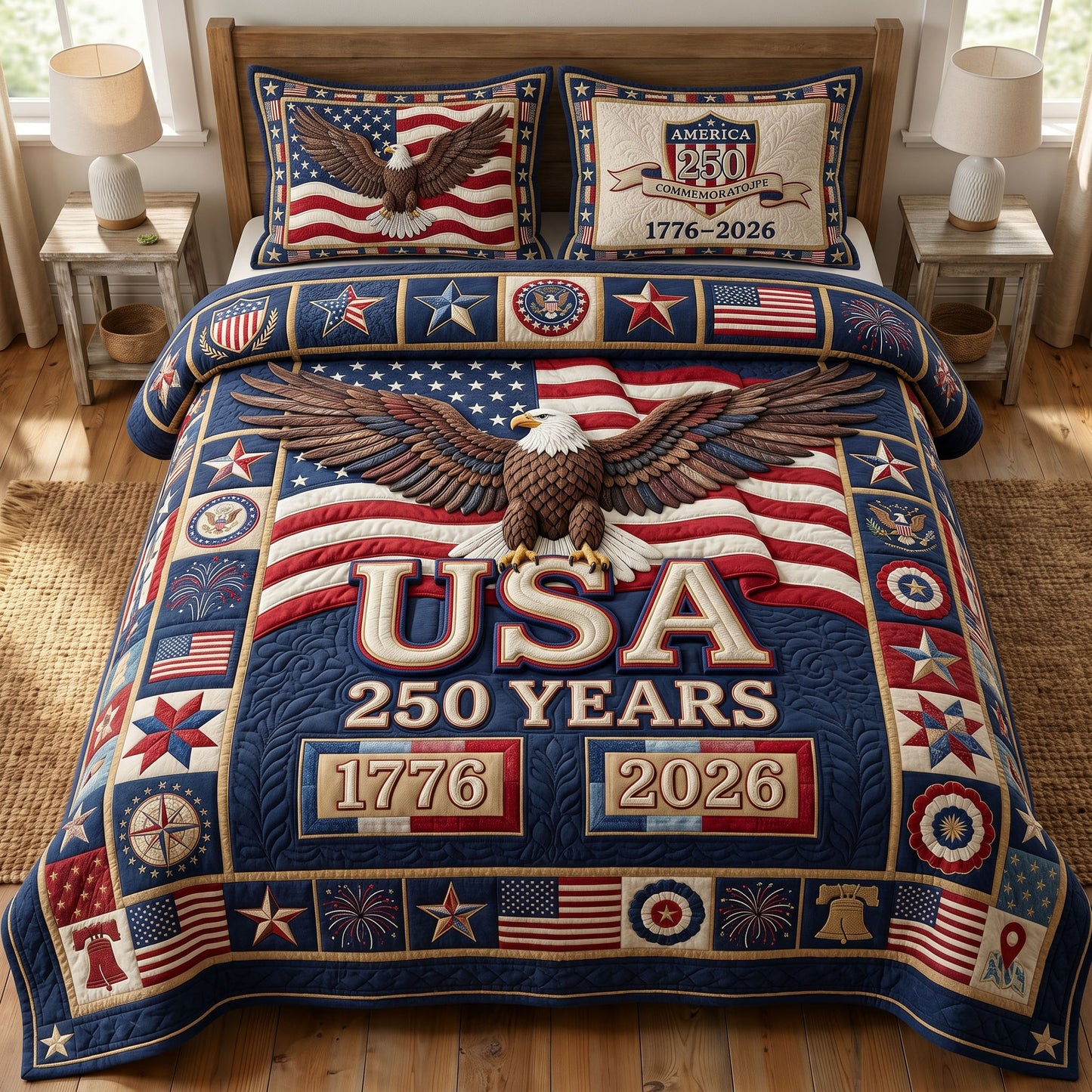 Heritage Patch 3-Quilted Bedding Set GFTONMU298