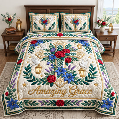 Christian Faith 3-Piece Quilted Bedding Set GFTONMU3002
