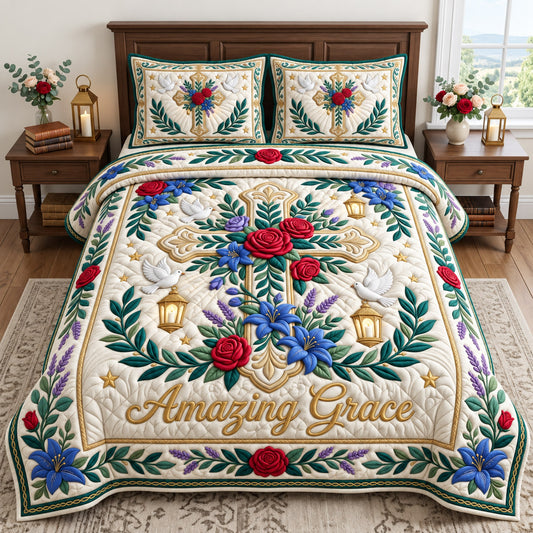 Christian Faith 3-Piece Quilted Bedding Set GFTONMU3002