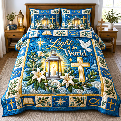 Christian Faith 3-Piece Quilted Bedding Set GFTONMU3006