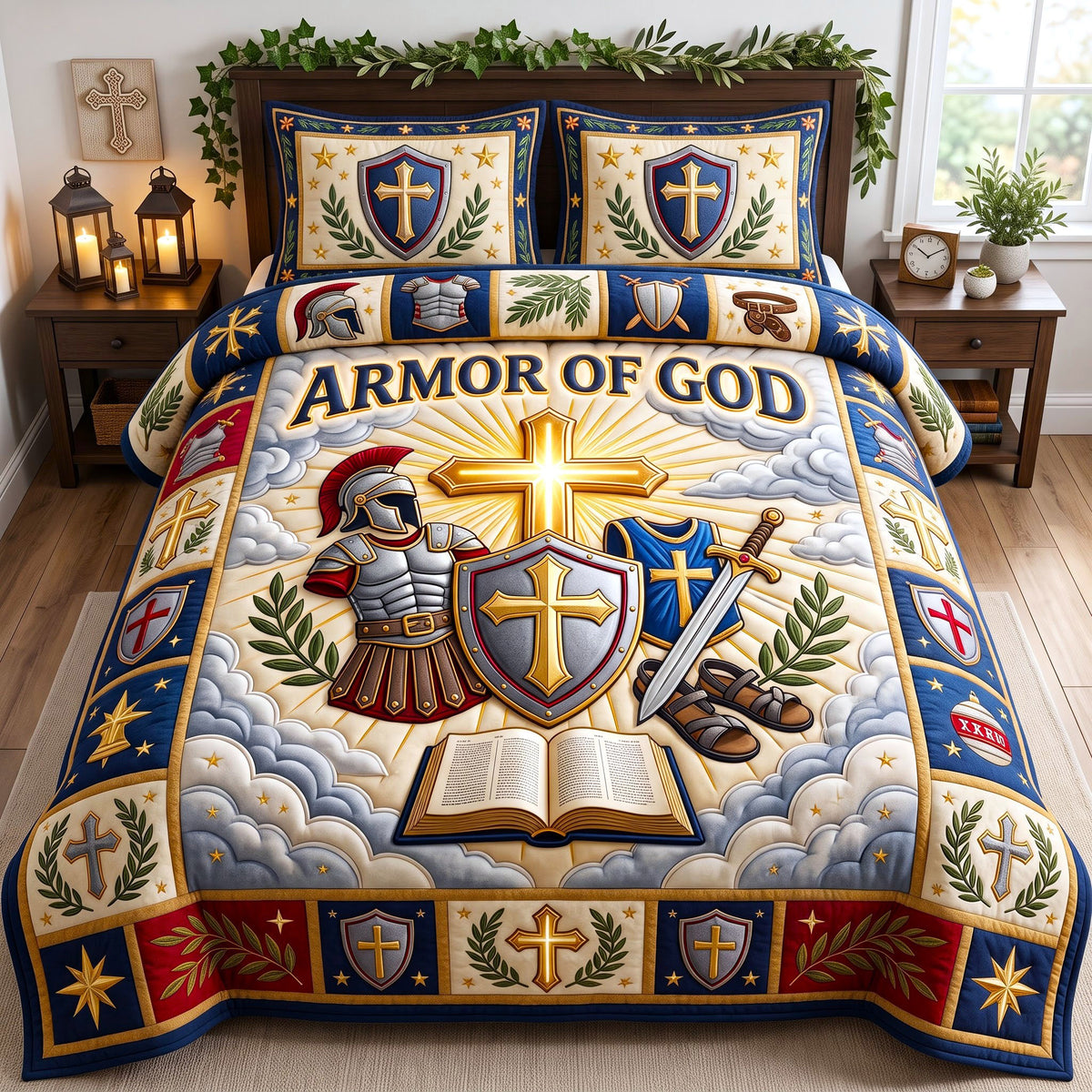 Christian Faith 3-Piece Quilted Bedding Set GFTONMU3007