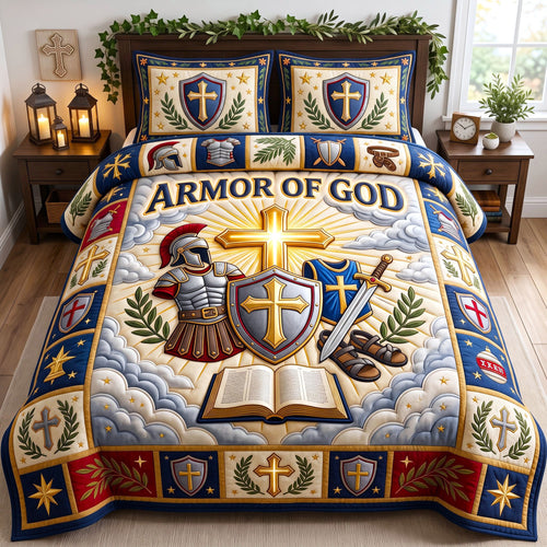 Christian Faith 3-Piece Quilted Bedding Set GFTONMU3007