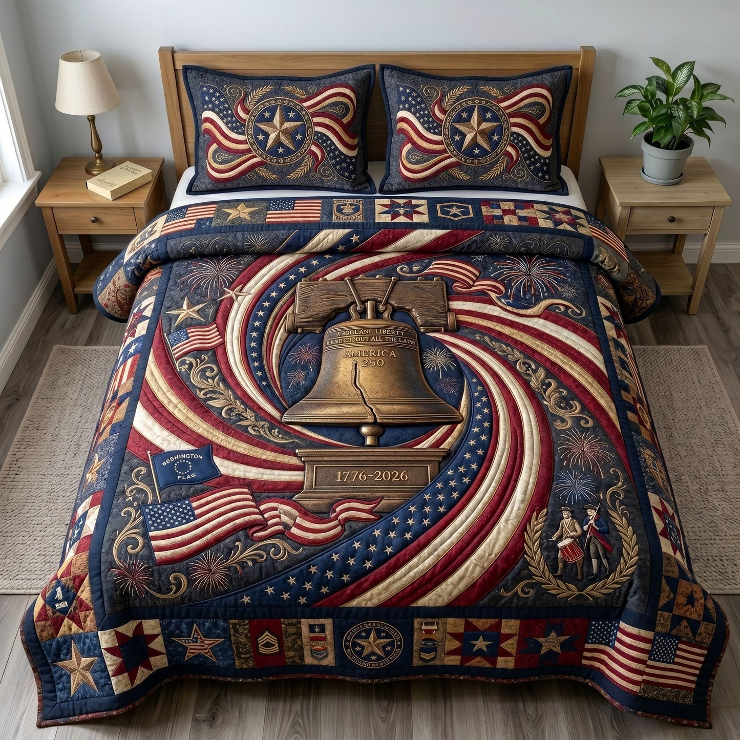 Heritage Patch 3-Quilted Bedding Set GFTONMU301