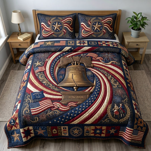 Heritage Patch 3-Piece Quilted Bedding Set GFTONMU301