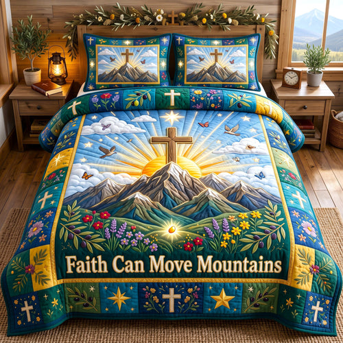 Christian Faith 3-Piece Quilted Bedding Set GFTONMU3010