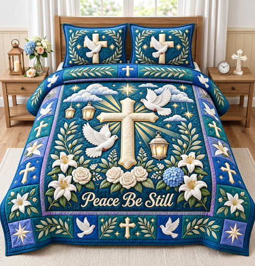 Christian Faith 3-Piece Quilted Bedding Set GFTONMU3013