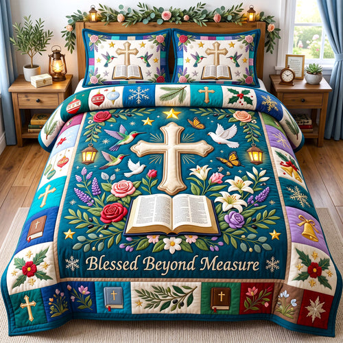 Christian Faith 3-Piece Quilted Bedding Set GFTONMU3014
