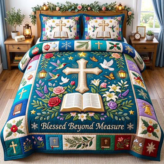 Christian Faith 3-Piece Quilted Bedding Set GFTONMU3014