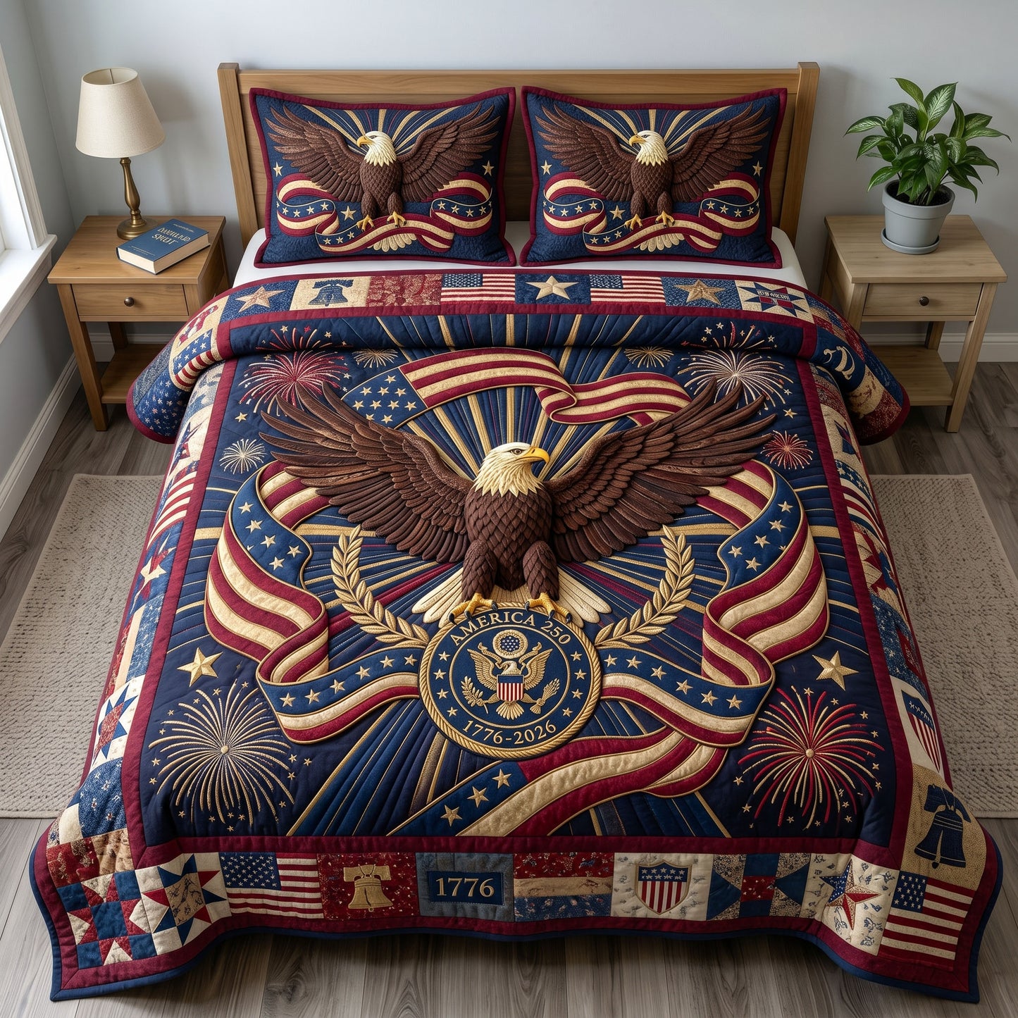 Heritage Patch 3-Quilted Bedding Set GFTONMU303