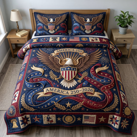 Heritage Patch 3-Piece Quilted Bedding Set GFTONMU304